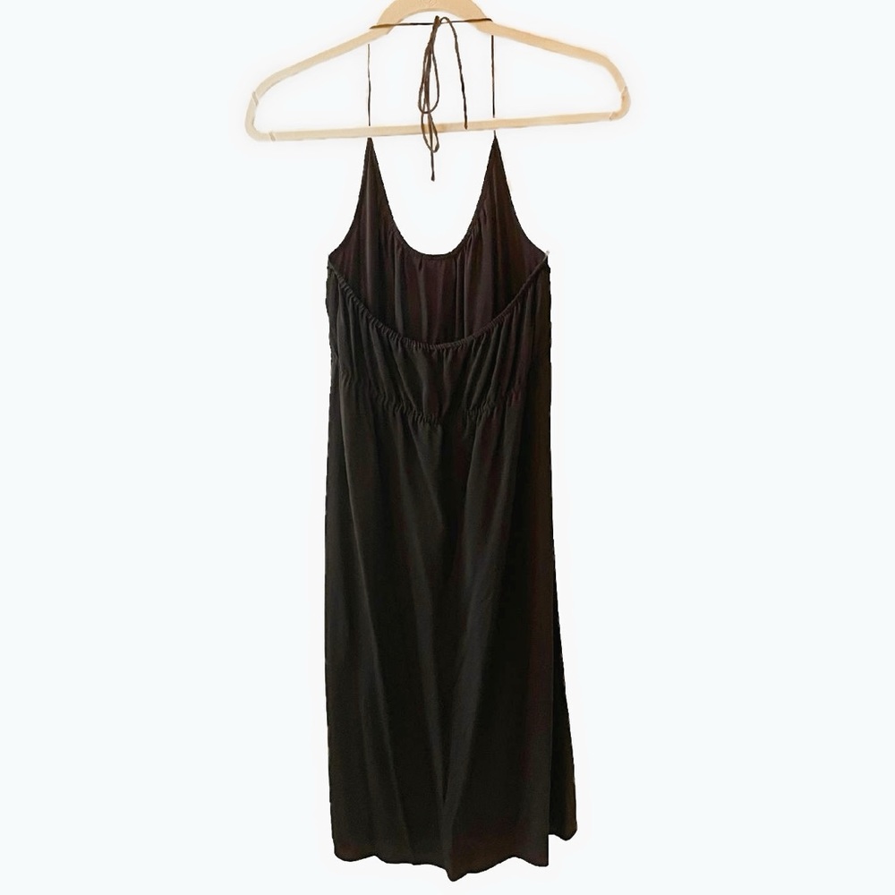 THEORY vintage dark brown slip dress